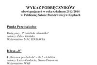 Wykaz podręczników obowiązujący w roku szkolnym 2013/2014